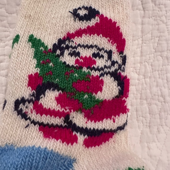 100% Sheep's Wool handmade wool warm Snowman socks - Picture 7 of 16